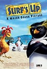 کاور فیلم Surfs Up با پنگوئنی که رو به دوربین ایستاده و شخصیت‌های دیگر کارتون پشت سرش دیده می‌شوند